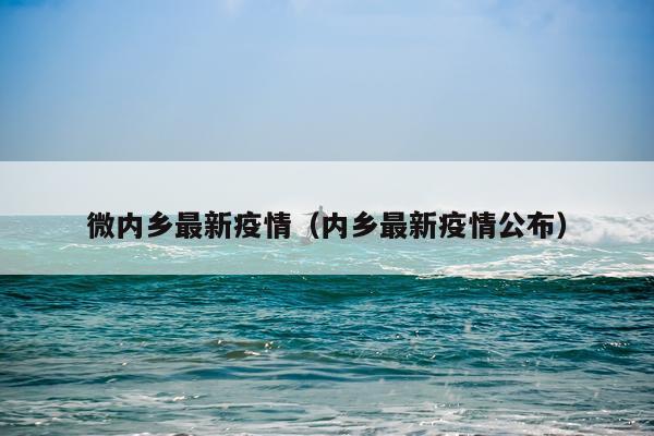 微内乡最新疫情(内乡最新疫情公布)