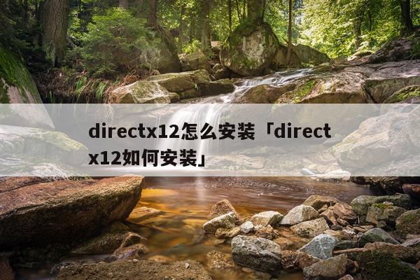 directx12怎么安装「directx12如何安装」