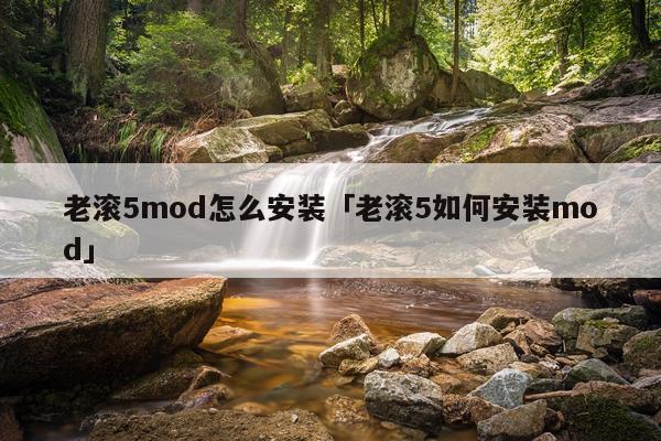 老滚5mod怎么安装「老滚5如何安装mod」