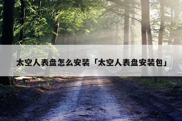 太空人表盘怎么安装「太空人表盘安装包」
