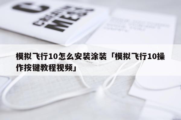 模拟飞行10怎么安装涂装「模拟飞行10操作按键教程视频」