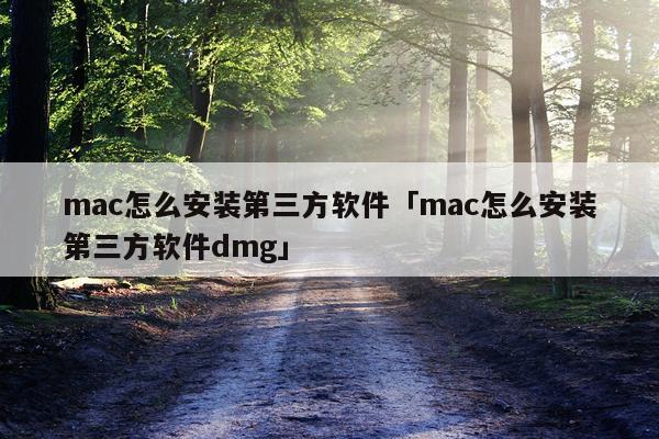 mac怎么安装第三方软件「mac怎么安装第三方软件dmg」