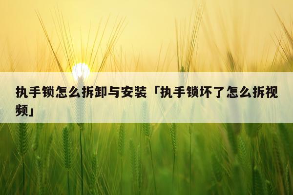执手锁怎么拆卸与安装「执手锁坏了怎么拆视频」
