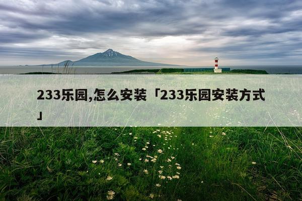 233乐园,怎么安装「233乐园安装方式」