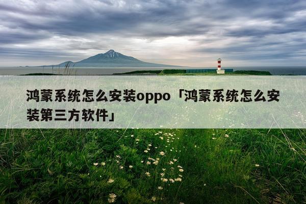鸿蒙系统怎么安装oppo「鸿蒙系统怎么安装第三方软件」