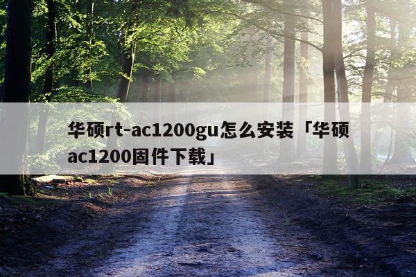 华硕rt-ac1200gu怎么安装「华硕ac1200固件下载」