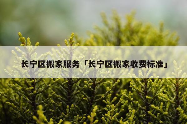 长宁区搬家服务「长宁区搬家收费标准」