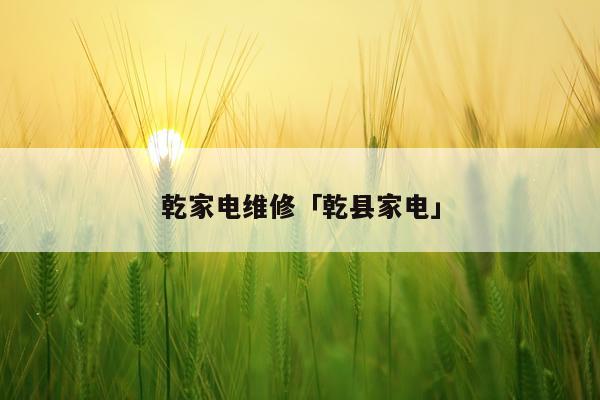 乾家电维修「乾县家电」