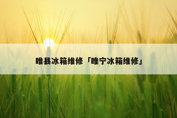 睢县冰箱维修「睢宁冰箱维修」