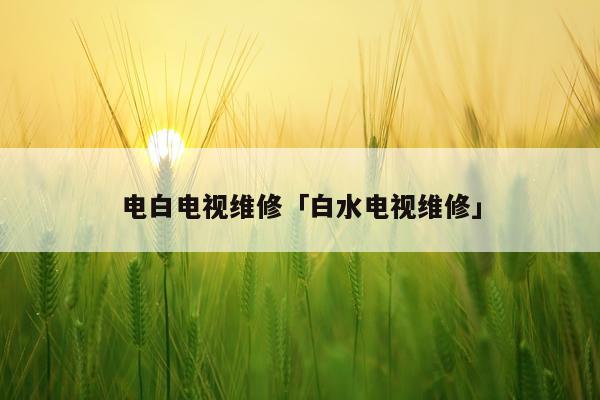 电白电视维修「白水电视维修」