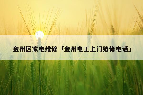 金州区家电维修「金州电工上门维修电话」