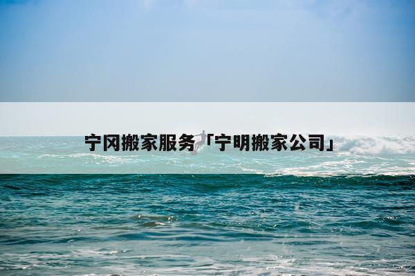 宁冈搬家服务「宁明搬家公司」