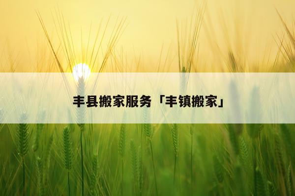 丰县搬家服务「丰镇搬家」