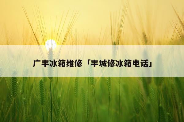 广丰冰箱维修「丰城修冰箱电话」