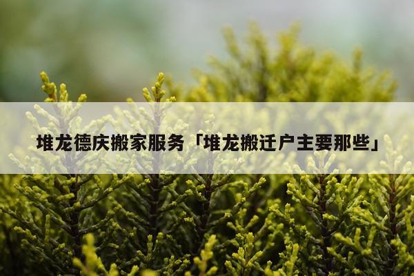 堆龙德庆搬家服务「堆龙搬迁户主要那些」