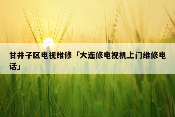 甘井子区电视维修「大连修电视机上门维修电话」