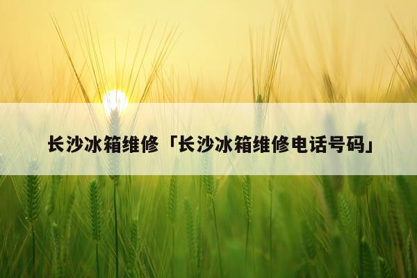 长沙冰箱维修「长沙冰箱维修电话号码」