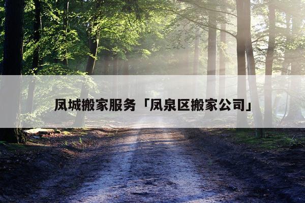 凤城搬家服务「凤泉区搬家公司」