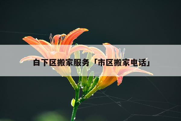 白下区搬家服务「市区搬家电话」