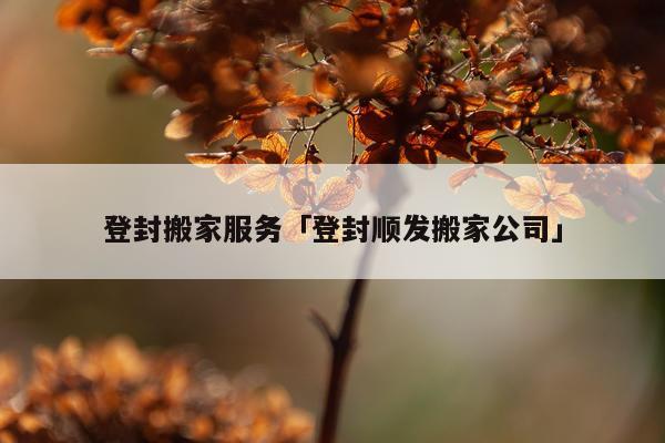 登封搬家服务「登封顺发搬家公司」