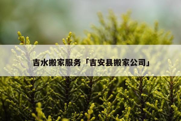 吉水搬家服务「吉安县搬家公司」