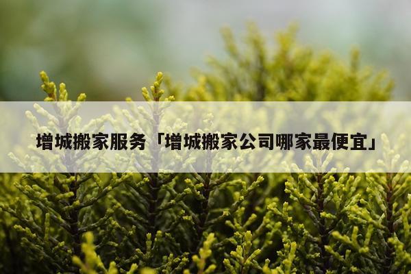增城搬家服务「增城搬家公司哪家最便宜」