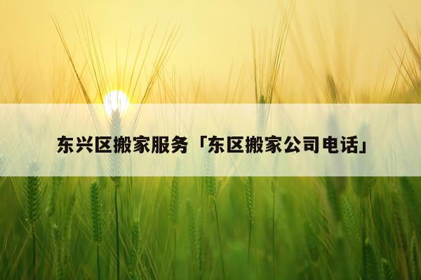 东兴区搬家服务「东区搬家公司电话」