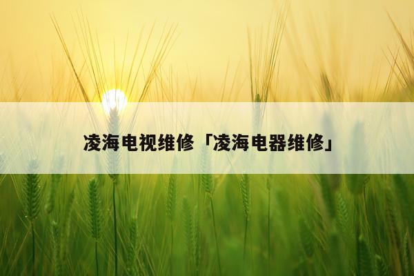 凌海电视维修「凌海电器维修」