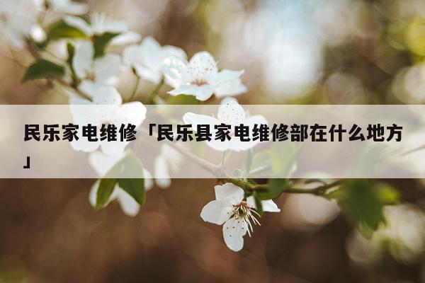 民乐家电维修「民乐县家电维修部在什么地方」