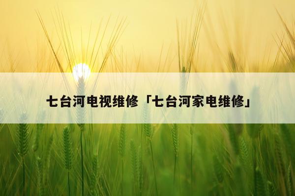 七台河电视维修「七台河家电维修」