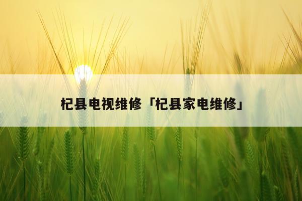 杞县电视维修「杞县家电维修」