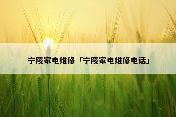 宁陵家电维修「宁陵家电维修电话」