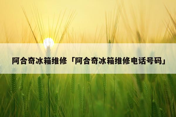 阿合奇冰箱维修「阿合奇冰箱维修电话号码」