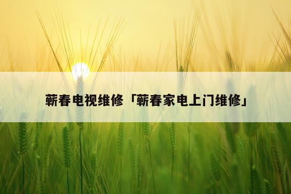 蕲春电视维修「蕲春家电上门维修」