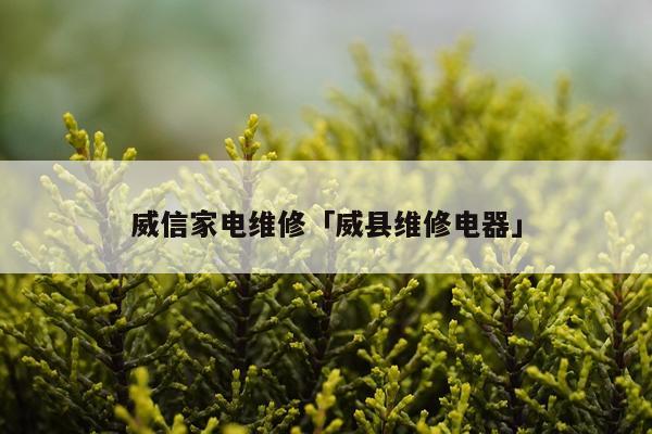 威信家电维修「威县维修电器」