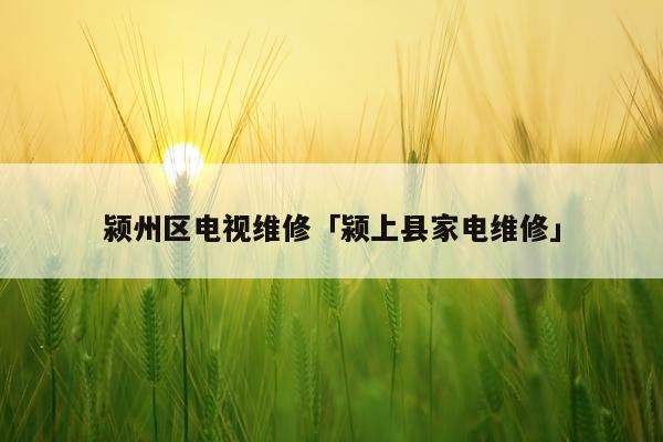 颍州区电视维修「颍上县家电维修」