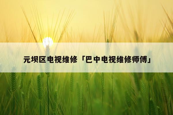 元坝区电视维修「巴中电视维修师傅」