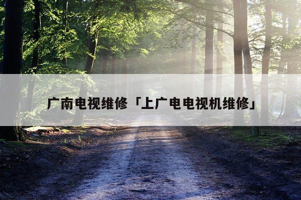 广南电视维修「上广电电视机维修」