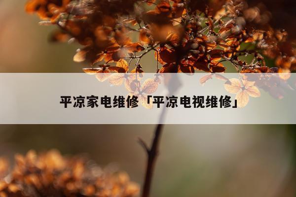 平凉家电维修「平凉电视维修」