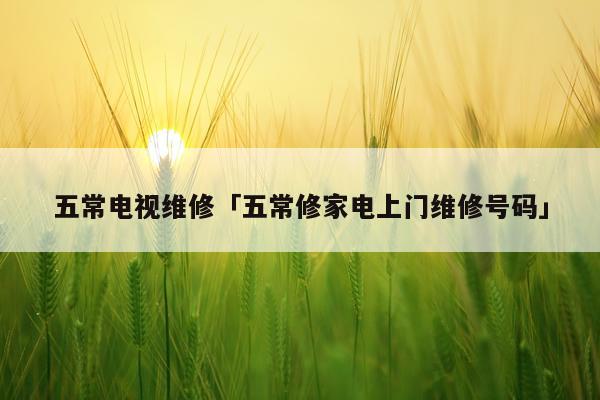 五常电视维修「五常修家电上门维修号码」