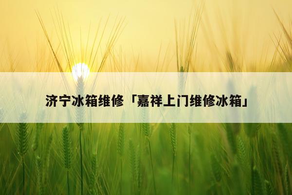 济宁冰箱维修「嘉祥上门维修冰箱」